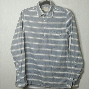 Men's J. Crew Stripe Half Button Up (XS)